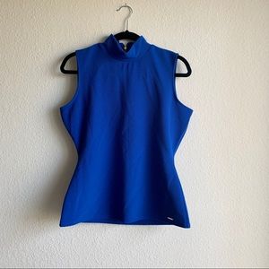 Colbalt Blue Sleeveless Turtle Neck